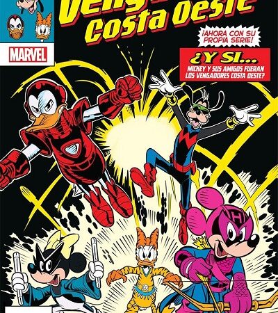 COM SPIDERMAN 241 EL ASOMBROSO SPIDERMAN 32 PORTADA ALTERNATIVA DISNEY WHATI IF? VENGADORES COSTA OESTE