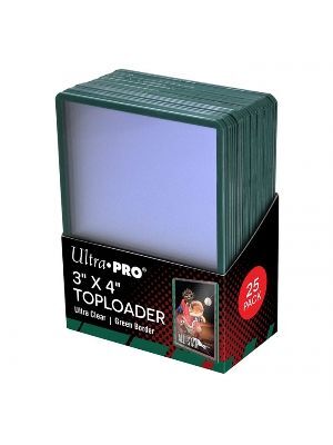 ACC FUNDAS ULTRA-PRO TOPLOADER 3" X 4" BORDE VERDE