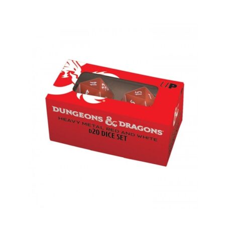 ACC DADOS: D&D HEAVY METAL RED AND WHITE D20 DICE SET