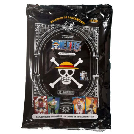 JCC ONE PIECE 25 ANIVERSARIO MEGAPACK (ARVHIVADOR + 4 SOBRES + 10 CARDS ED. LIM.)