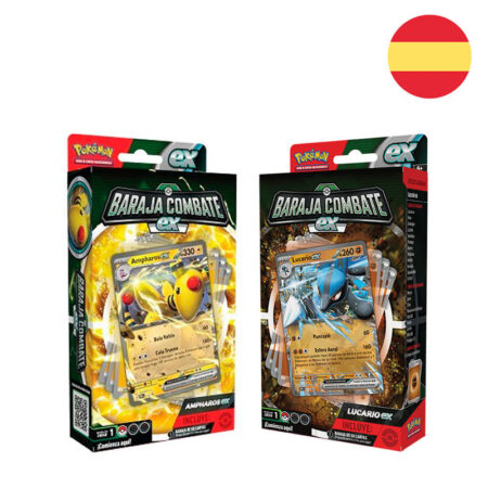 JCC POKEMON BARAJA COMBATE EX AMPHAROS EX & LUCARIO EX