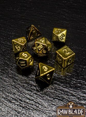 ACC SET DADOS: RAWBLADE ACRYLIC METALLIC GOLD (7)