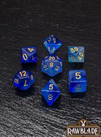 ACC SET DADOS: RAWBLADE TRANSPARENT GAL DARK BLUE (7)