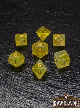 ACC SET DADOS: RAWBLADE TRANSPARENT GAL YELLOW (7)