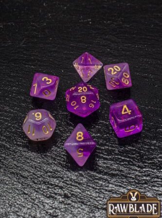 ACC SET DADOS: RAWBLADE TRANSPARENT GAL PURPLE (7)