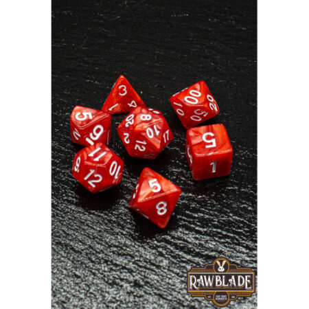 ACC SET DADOS: RAWBLADE MARBLE SET DADOS RED (7)