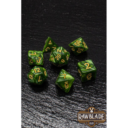 ACC SET DADOS: RAWBLADE MARBLE SET DADOS DARK FOREST (7)