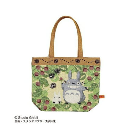 MER BOLSO: MI VECINO TOTORO TOTORO GRIS BOSQUE DE FRESAS BOLSO CON ASAS 26X32 CM