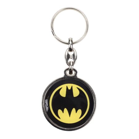 MER LLAVERO: BATMAN REDONDO METAL LOGO UNIVERSO DC