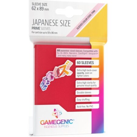 ACC FUNDAS GAMEGENIC: PRIME JAPANESE SLEEVES RED 62X89MM