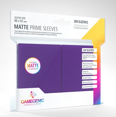 ACC GAMEGENIC PACK MATTE PRIME SLEEVES PURPLE 100UND