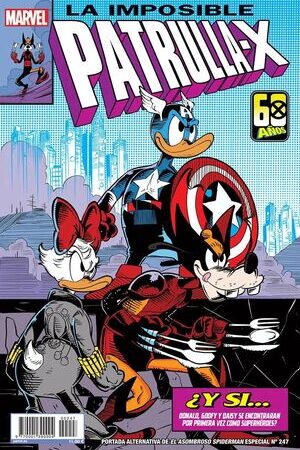 COM SPIDERMAN 247 EL ASOMBROSO SPIDERMAN GUERRA DE VENENO, SPIDERMAN PORTADA ALTERNATIVA DISNEY WHAT IF? LA IMPOSIBLE