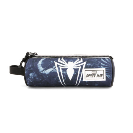MER ESTUCHE MARVEL: SPIDER-MAN AZUL OSCURO PORTATODO CILINDRICO TRIPLE SPIDER-MAN POISON