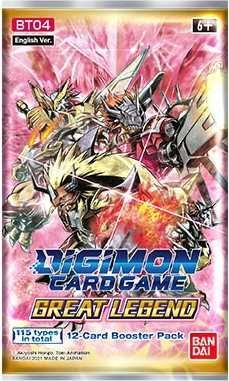 JCC DIGIMON CARD GAME BT04 GREAT LEGEND: BOOSTER PACK - INGLES