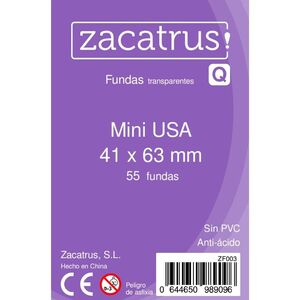 ACC FUNDAS ZACATRUS MINI USA 41 X 63 MM 55 UNIDADES
