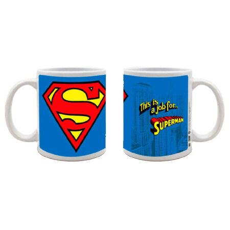 MER DC COMICS: TAZA SUPERMAN JOB AZUL