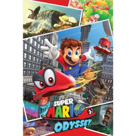 MER POSTER: NINTENDO SUPER MARIO ODYSSEY COLLAGE