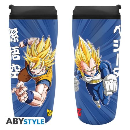 MER TAZA: DRAGON BALL TAZA DE VIAJE GOKU/VEGETA AZUL