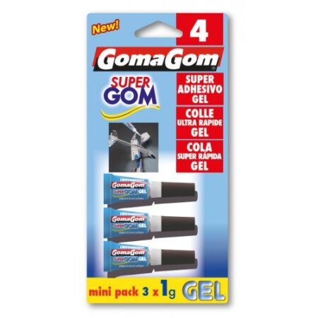 ACC PEGAMENTO INSTANTANEO - GEL CIANOCRI Nº4, GOMAGOM, 1G X 3UND BLISTER.