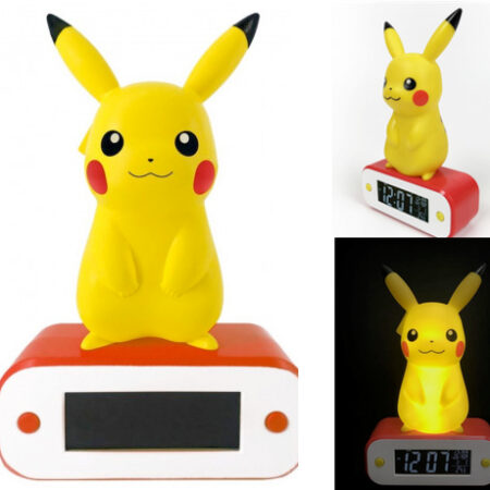 MER DESPERTADOR: PIKACHU RELOJ DESPERTADOR 20 CM LAMPARA LED POKEMON