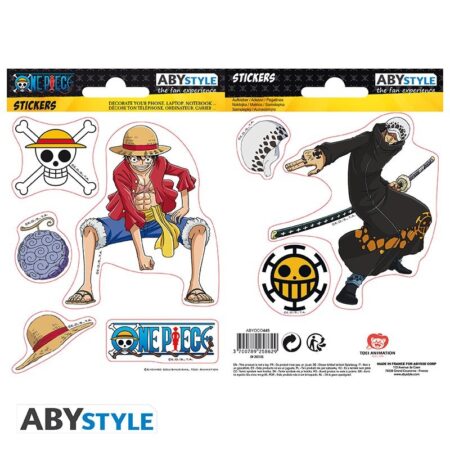 MER PEGATINAS: ONE PIECE LUFFY & LAW