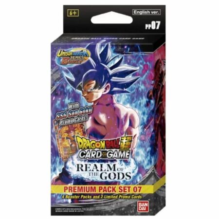 JCC DRAGON BALL CARD GAMES: REALM OF THE GODS PREMIUN PACK SET 07