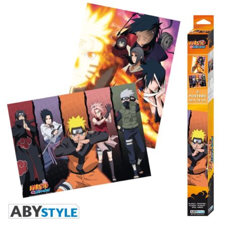 MER POSTER: NARUTO SHIPPUDEN SET 2 CHIBI POSTERS - GROUPS (52X38)