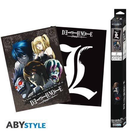 MER POSTER: DEATH NOTE SET 2 CHIBI POSTERS - L & GROUP (52X38)
