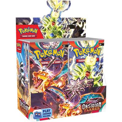 JCC POKEMON ESCARLATA Y PURPURA LLAMAS OBSIDIANAS: CAJA DE SOBRES - INGLES