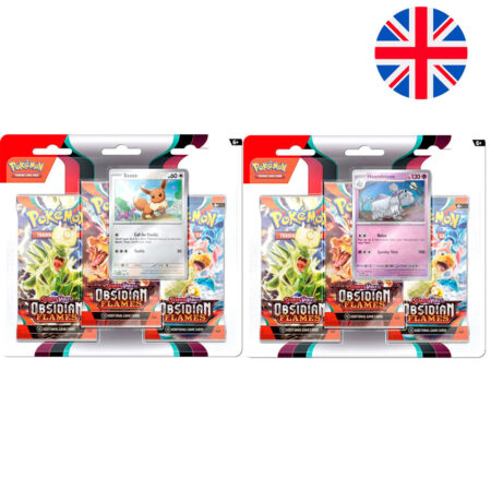 JCC POKEMON ESCARLATA Y PURPURA LLAMAS OBSIDIANAS: BLISTER EEVEE / HOUNDSTONE - INGLES