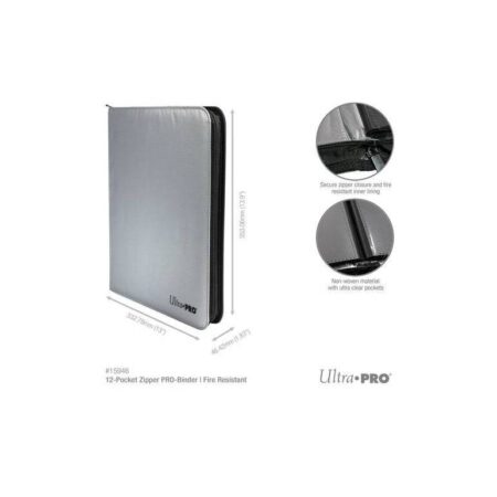 ACC ULTRAPRO PORTAFOLIO 12 BOLSILLOS PRO-BINDER ZIPPERED PLATEADO