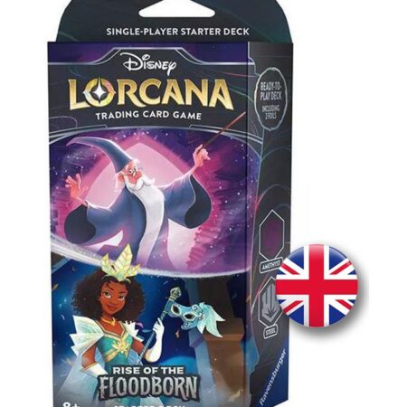 JCC DYSNEY LORCANA RISE OF THE FLOODBORN: STARTER DECK AMETHYST & STEEL - INGLES