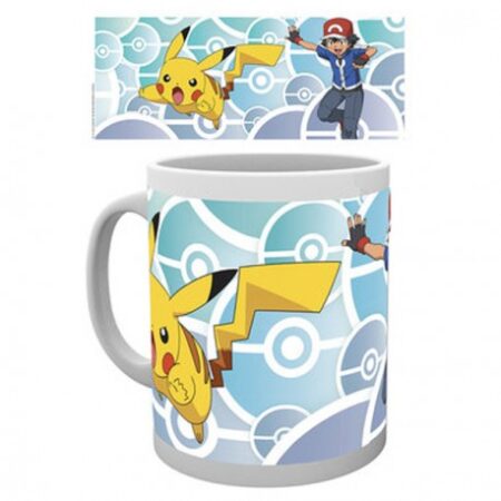 TAZ TAZA: POKEMON - MUG 300 ML I CHOOSE YOU PIKACHU & ASHE POKEBALL