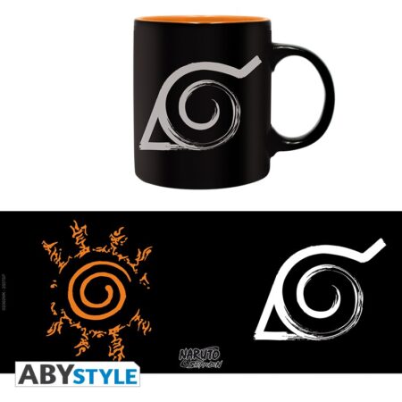 TAZ TAZA: NARUTO SHIPPUDEN MUG 320 ML KONOHA NEGRA/AMARILLA