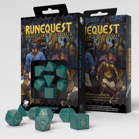 ACC QW DADOS: RUNEQUEST (TURQUOISE & GOLD)