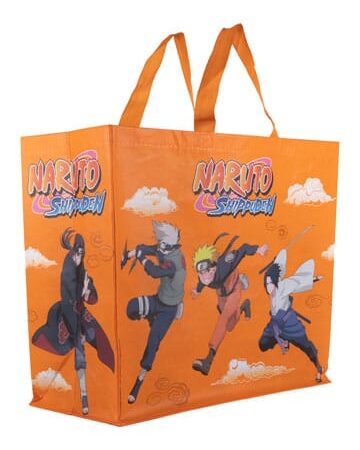 ACC BOLSA: NARUTO ORANGE RECICLABLE CON ASAS 40X45X20