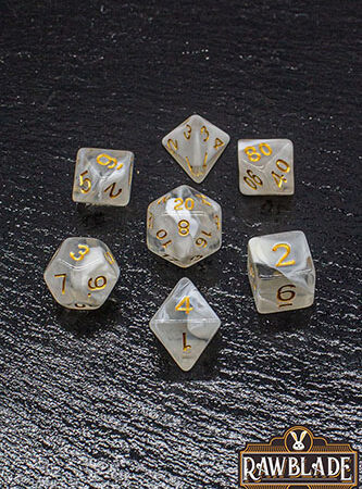 ACC SET DADOS: RAWBLADE ACRYLIC MARBLE TRANSPARENT SET DADOS (7)