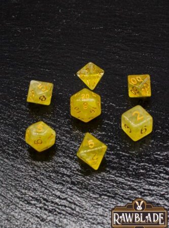 ACC SET DADOS: RAWBLADE GEMSTONE SET DADOS AMBER (7)
