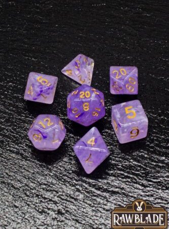 ACC SET DADOS: RAWBLADE GEMSTONE SET DADOS AMETHYST (7)