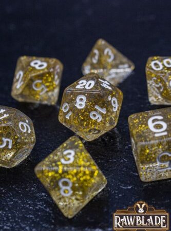 ACC SET DADOS: RAWBLADE GLITTER SET DADOS YELLOW (7)