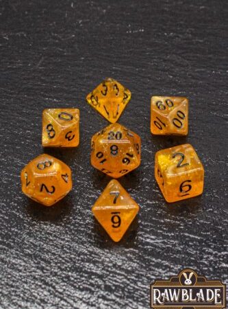 ACC SET DADOS: RAWBLADE GLITTER SET DADOS ORANGE (7)