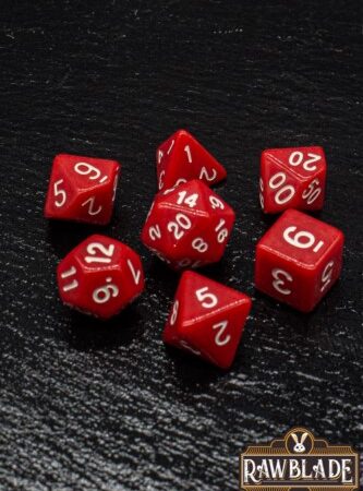ACC SET DADOS: RAWBLADE OPAQUE SET DADOS RED (7)
