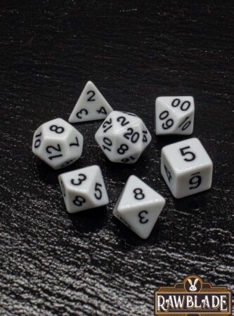 ACC SET DADOS: RAWBLADE OPAQUE SET DADOSWHITE (7)