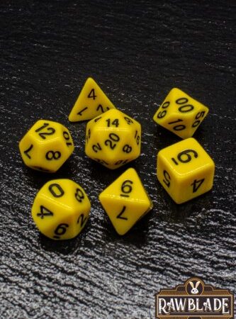 ACC SET DADOS: RAWBLADE OPAQUE SET DADOS YELLOW(7)