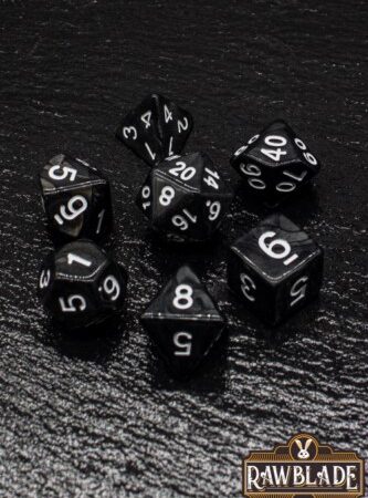 ACC SET DADOS: RAWBLADE MARBLE SET DADOS BLACK (7)