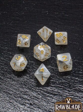 ACC SET DADOS: RAWBLADE TRANSPARENT GAL SET DADOS WHITE (7)