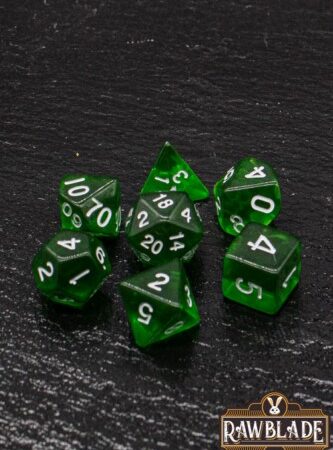 ACC SET DADOS: RAWBLADE TRANSPARENT SET DADOS DARK GREEN (7)