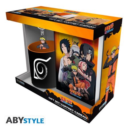 MER GIFT: NARUTO SHIPPUDEN TAZA+LLAVERO PVC+ LIBRETA NARUTO
