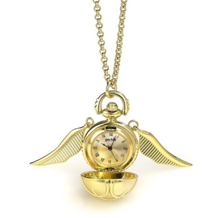 MER COLGANTE: HARRY POTTER SNITCH DORADA RELOJ BAÑO DE ORO Y ZINC