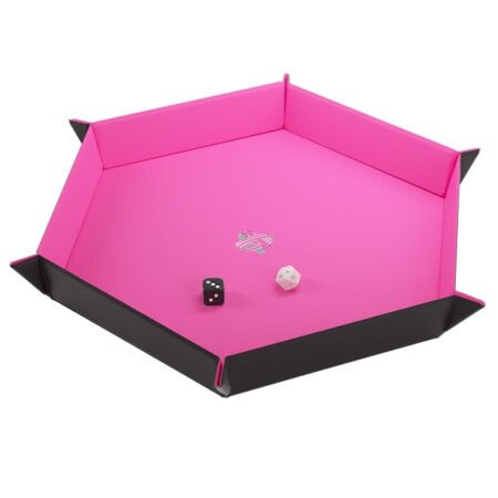 ACC BANDEJA DE DADOS: MAGNETIC DICE TRAY HEXAGONAL BLACK/PINK